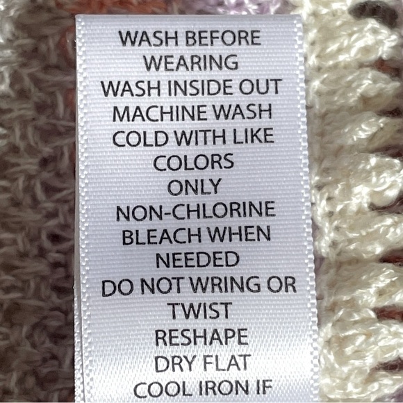 ๐บ Cloud Chaser Pastel Semi Cropped Boho Stripe Loose Knit Tank Top Size S - Picture 8 of 9